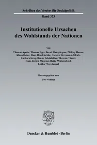 Institutionelle Ursachen des Wohlstands der Nationen._cover