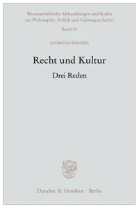 Recht und Kultur._cover