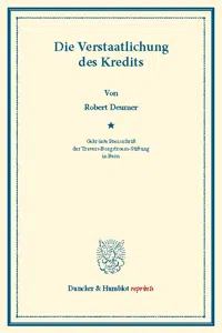 Die Verstaatlichung des Kredits._cover