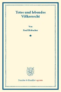 Totes und lebendes Völkerrecht._cover