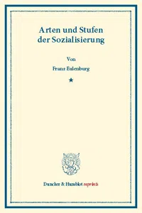 Arten und Stufen der Sozialisierung._cover