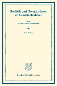 Realität und Gesetzlichkeit im Geschlechtsleben._cover