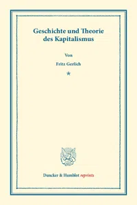 Geschichte und Theorie des Kapitalismus._cover