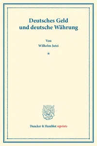 Deutsches Geld und deutsche Währung._cover