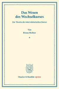 Das Wesen des Wechselkurses._cover