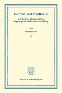 Die Wert- und Preistheorie_cover