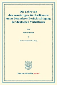 Die Lehre von den auswärtigen Wechselkursen_cover