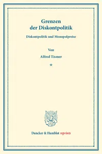 Grenzen der Diskontpolitik._cover