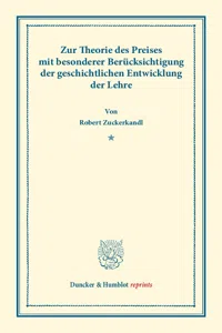 Zur Theorie des Preises_cover