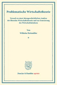 Problematische Wirtschaftstheorie._cover