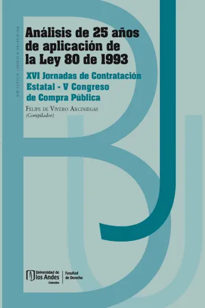 Análisis de 25 años de aplicación de la ley 80 de 1993.