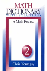 Math Dictionary With Solutions_cover