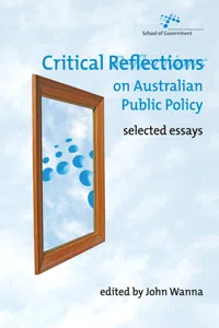 Critical Reflections on Australian Public Policy_cover