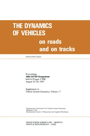 The Dynamics of Vehicles on Roads and on Tracks