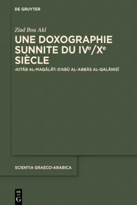 Une doxographie sunnite du IVe/Xe siècle_cover