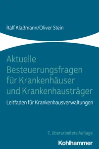 Aktuelle Besteuerungsfragen für Krankenhäuser und Krankenhausträger_cover