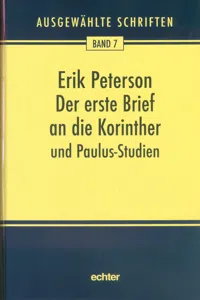 Der erste Brief an die Korinther und Paulus-Studien_cover