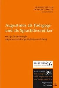 Augustinus als Pädagoge und als Sprachtheoretiker_cover