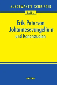 Johannesevangelium und Kanonstudien_cover