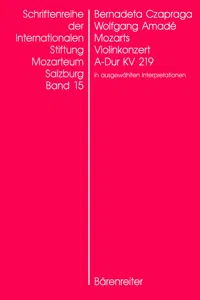 Schriftenreihe der Internationalen Stiftung Mozarteum_cover