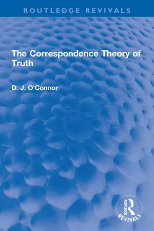 The Correspondence Theory of Truth