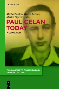 Paul Celan Today_cover