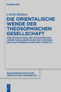 Die orientalische Wende der Theosophischen Gesellschaft_cover