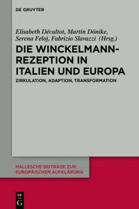 Die Winckelmann-Rezeption in Italien und Europa_cover