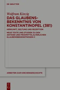 Das Glaubensbekenntnis von Konstantinopel_cover