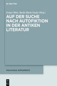 Auf der Suche nach Autofiktion in der antiken Literatur_cover