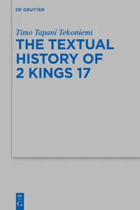 The Textual History of 2 Kings 17_cover