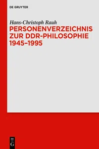 Personenverzeichnis zur DDR-Philosophie 1945–1995_cover