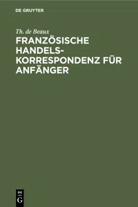 Französische Handelskorrespondenz für Anfänger_cover