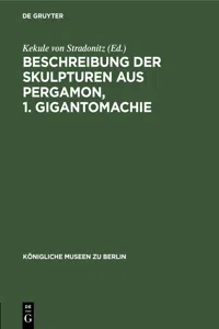 Beschreibung der Skulpturen aus Pergamon, 1. Gigantomachie_cover