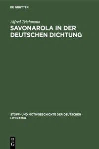 Savonarola in der Deutschen Dichtung_cover