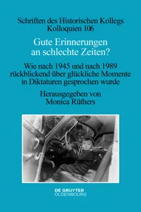 Gute Erinnerungen an schlechte Zeiten?_cover