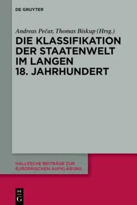 Die Klassifikation der Staatenwelt im langen achtzehnten Jahrhundert_cover