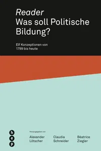 Reader. Was soll Politische Bildung?_cover