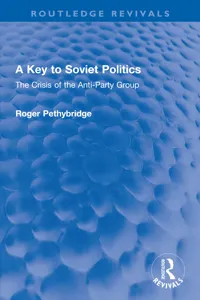A Key to Soviet Politics_cover
