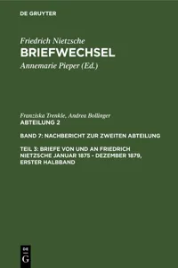 Briefe von und an Friedrich Nietzsche Januar 1875 - Dezember 1879. Gesamtregister zur zweiten Abteilung_cover