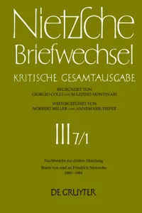 Briefe von und an Friedrich Nietzsche Januar 1880 - Dezember 1884_cover