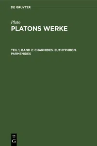 Charmides. Euthyphron. Parmenides_cover