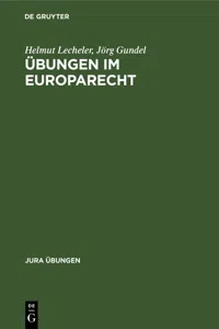 Übungen im Europarecht_cover