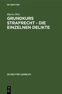 Grundkurs Strafrecht - Die einzelnen Delikte_cover