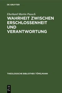 Wahrheit zwischen Erschlossenheit und Verantwortung_cover