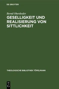 Geselligkeit und Realisierung von Sittlichkeit_cover