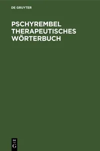 Pschyrembel Therapeutisches Wörterbuch_cover
