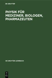 Physik für Mediziner, Biologen, Pharmazeuten_cover