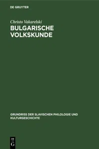 Bulgarische Volkskunde_cover