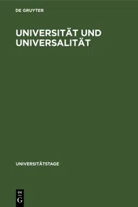 Universität und Universalität_cover